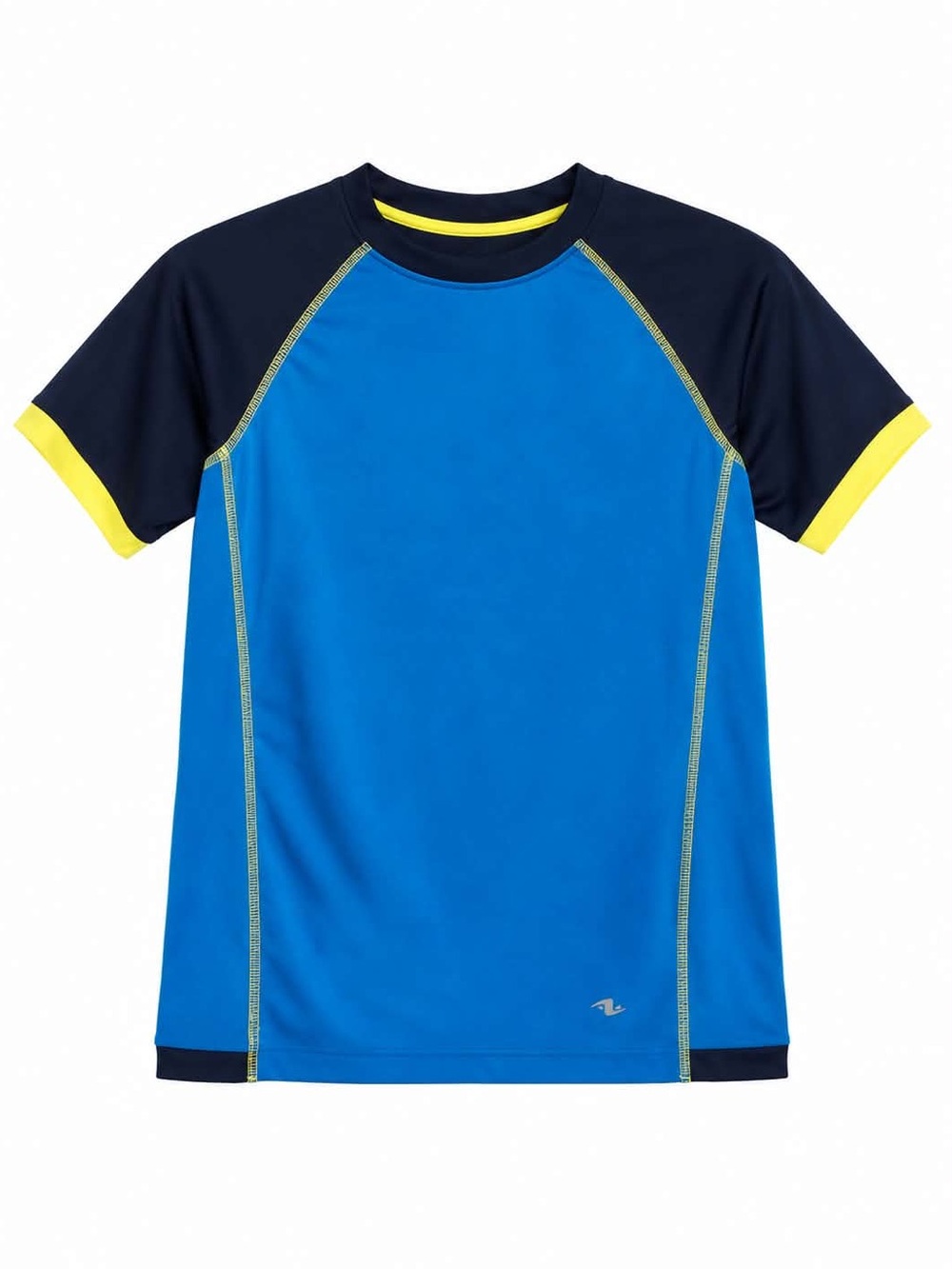 4/$20➡️ Athletic Works Blue Dry Fit Navy & Yellow Accents – Size 7/8 *Flaw